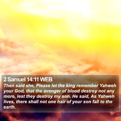 2 Samuel 14:11 WEB Bible Verse Image