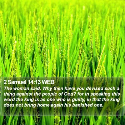 2 Samuel 14:13 WEB Bible Verse Image