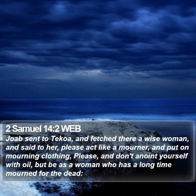 2 Samuel 14:2 WEB Bible Verse Image