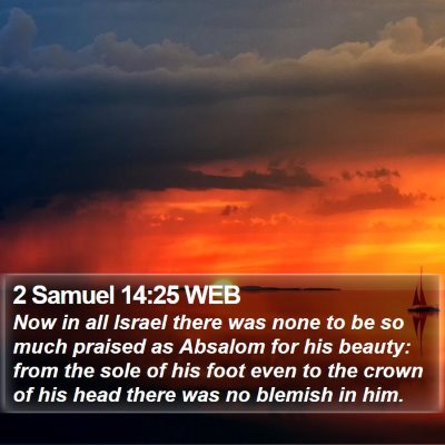 2 Samuel 14:25 WEB Bible Verse Image