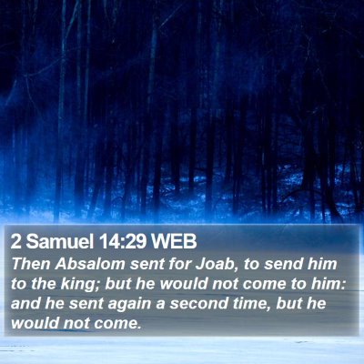 2 Samuel 14:29 WEB Bible Verse Image