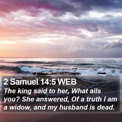 2 Samuel 14:5 WEB Bible Verse Image