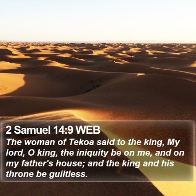 2 Samuel 14:9 WEB Bible Verse Image