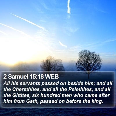 2 Samuel 15:18 WEB Bible Verse Image