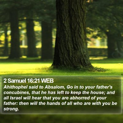 2 Samuel 16:21 WEB Bible Verse Image