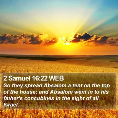 2 Samuel 16:22 WEB Bible Verse Image