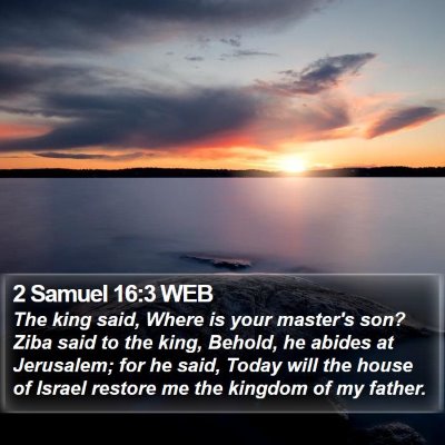 2 Samuel 16:3 WEB Bible Verse Image