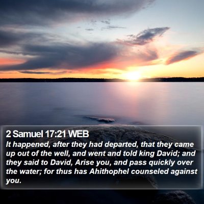 2 Samuel 17:21 WEB Bible Verse Image