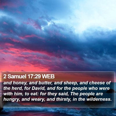 2 Samuel 17:29 WEB Bible Verse Image