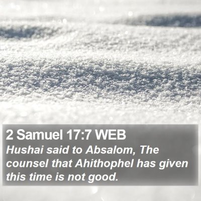 2 Samuel 17:7 WEB Bible Verse Image