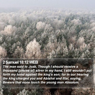 2 Samuel 18:12 WEB Bible Verse Image