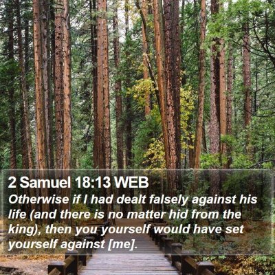 2 Samuel 18:13 WEB Bible Verse Image