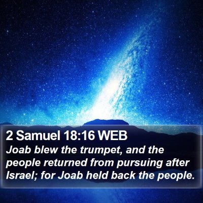 2 Samuel 18:16 WEB Bible Verse Image
