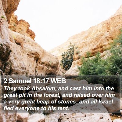 2 Samuel 18:17 WEB Bible Verse Image