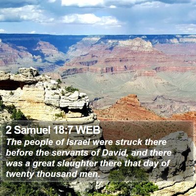 2 Samuel 18:7 WEB Bible Verse Image