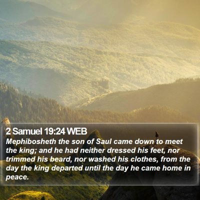 2 Samuel 19:24 WEB Bible Verse Image