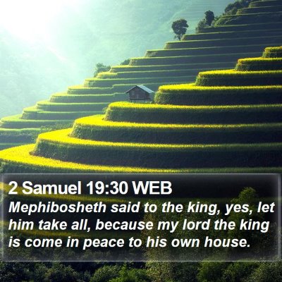 2 Samuel 19:30 WEB Bible Verse Image