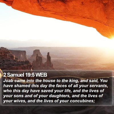 2 Samuel 19:5 WEB Bible Verse Image