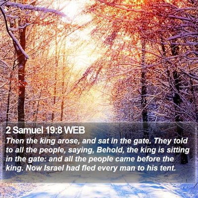 2 Samuel 19:8 WEB Bible Verse Image