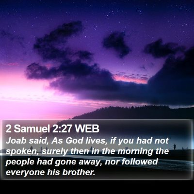 2 Samuel 2:27 WEB Bible Verse Image