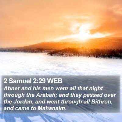 2 Samuel 2:29 WEB Bible Verse Image