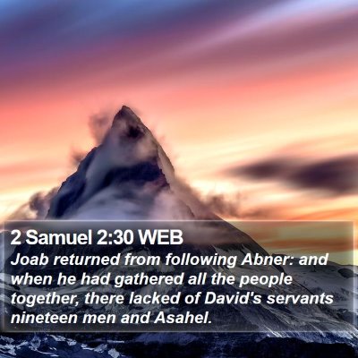 2 Samuel 2:30 WEB Bible Verse Image
