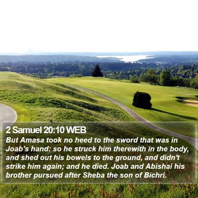 2 Samuel 20:10 WEB Bible Verse Image