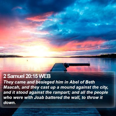 2 Samuel 20:15 WEB Bible Verse Image