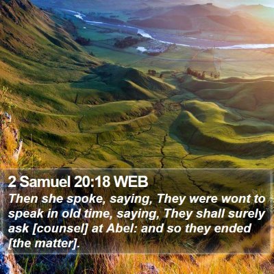 2 Samuel 20:18 WEB Bible Verse Image