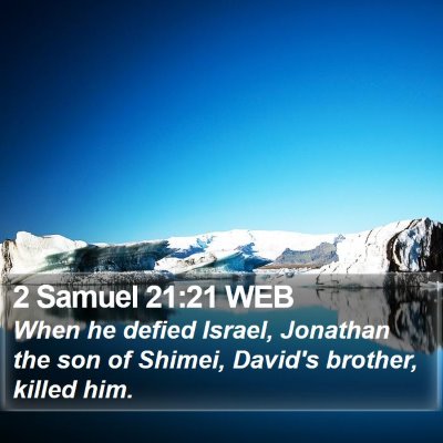 2 Samuel 21:21 WEB Bible Verse Image
