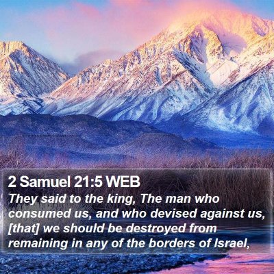 2 Samuel 21:5 WEB Bible Verse Image