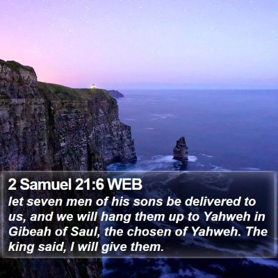 2 Samuel 21:6 WEB Bible Verse Image