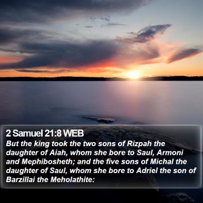 2 Samuel 21:8 WEB Bible Verse Image