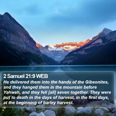 2 Samuel 21:9 WEB Bible Verse Image