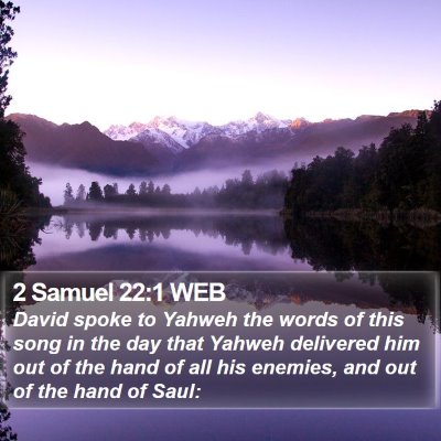 2 Samuel 22:1 WEB Bible Verse Image