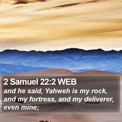 2 Samuel 22:2 WEB Bible Verse Image