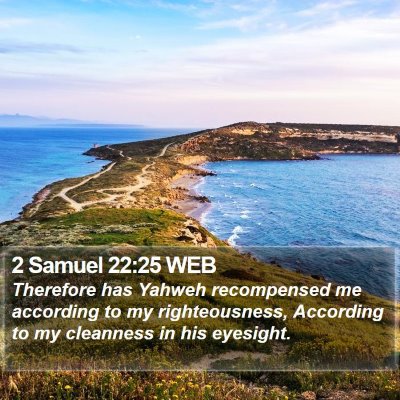 2 Samuel 22:25 WEB Bible Verse Image