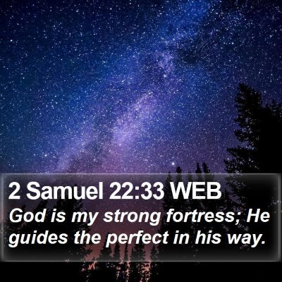 2 Samuel 22:33 WEB Bible Verse Image