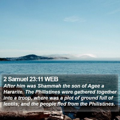 2 Samuel 23:11 WEB Bible Verse Image