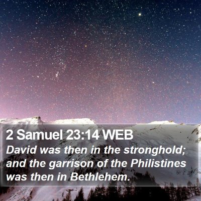 2 Samuel 23:14 WEB Bible Verse Image