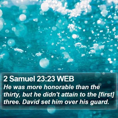 2 Samuel 23:23 WEB Bible Verse Image