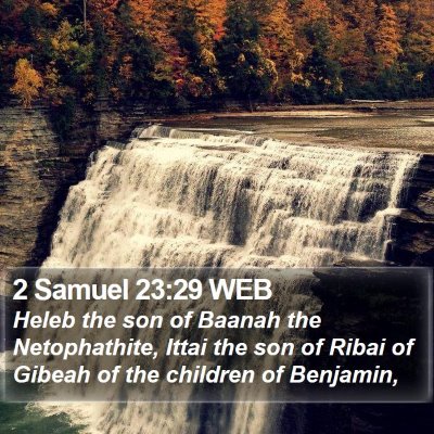 2 Samuel 23:29 WEB Bible Verse Image