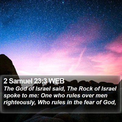 2 Samuel 23:3 WEB Bible Verse Image