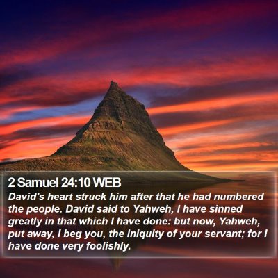 2 Samuel 24:10 WEB Bible Verse Image