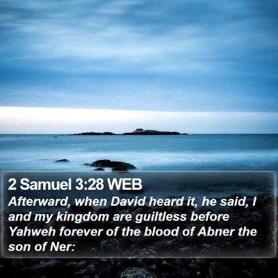 2 Samuel 3:28 WEB Bible Verse Image