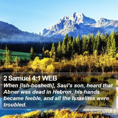 2 Samuel 4:1 WEB Bible Verse Image