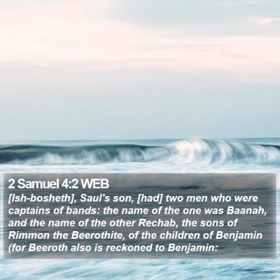 2 Samuel 4:2 WEB Bible Verse Image