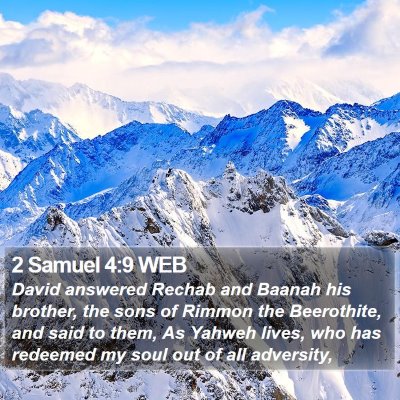 2 Samuel 4:9 WEB Bible Verse Image
