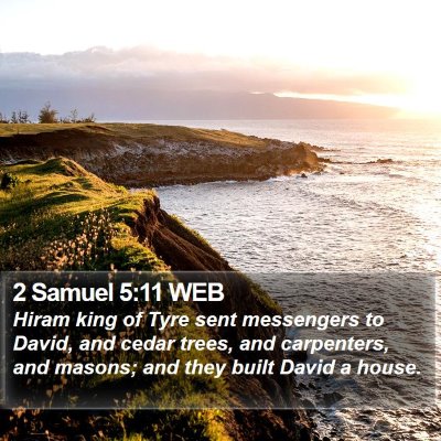 2 Samuel 5:11 WEB Bible Verse Image