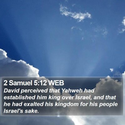 2 Samuel 5:12 WEB Bible Verse Image